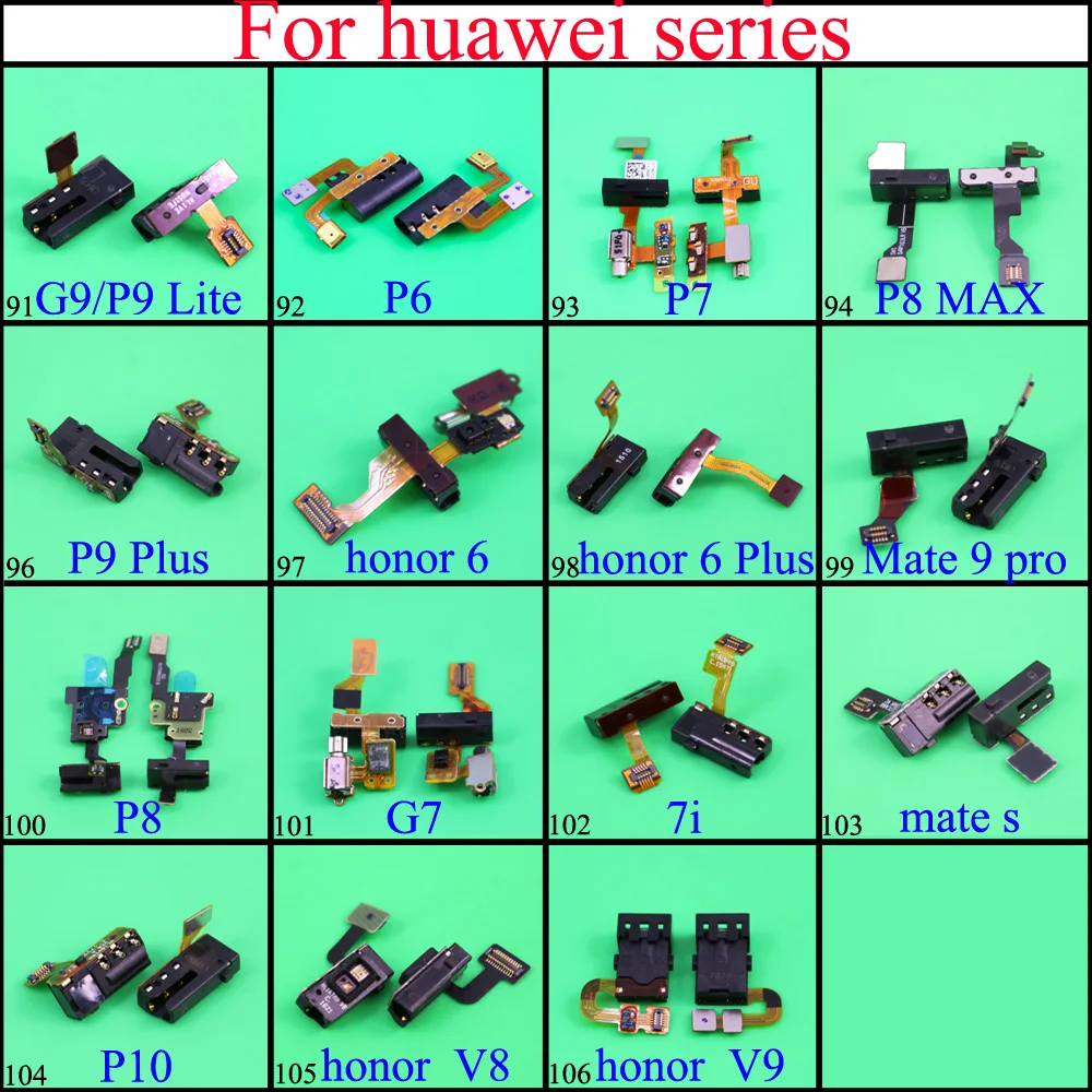 1x для Huawei Ascend P6 P7 P8 P9 P10 Honor 6 Mate 9 pro аудионаушники разъем наушников вибратор датчик