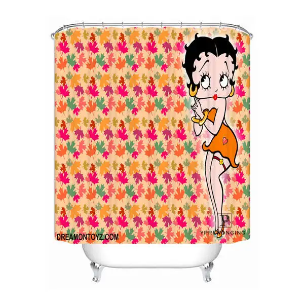 Пользовательские Betty Boop мультфильм Мода водонепроницаемый Душ Шторы для дома ванной s крючки полиэстер ткань мульти Sizes180509-03 - Цвет: Shower Curtain