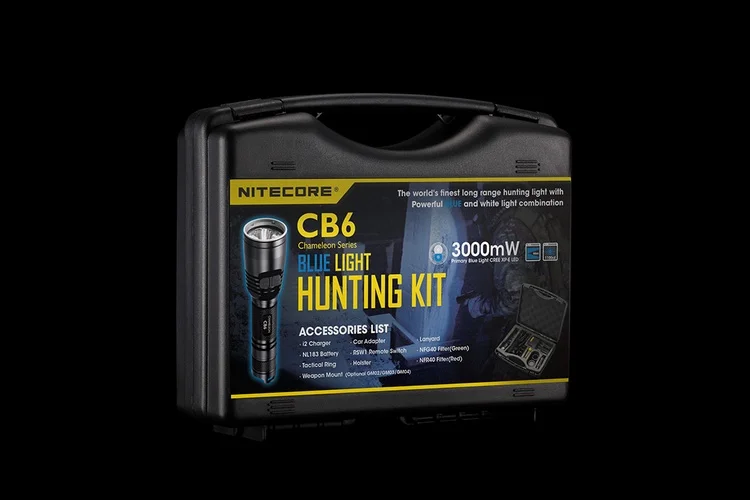 Kit de Caça ao ar Topsale Nitecore Branco Azul Cree Xp-g2 Led Cb6 Noite Livre Acampamento Pesca Lanterna Tática Conjunto Luz 1 High Quality Luzes e Iluminação