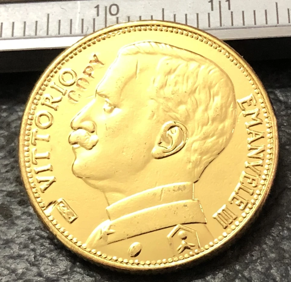 

1912 Itlay 20 Lire Gold Copy Coin