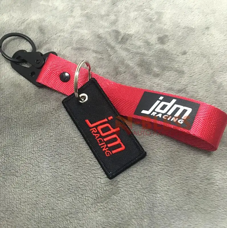 JDM BRIDE RED Wrist/Palm Racing Keychain Carabiner With Black Hook New 