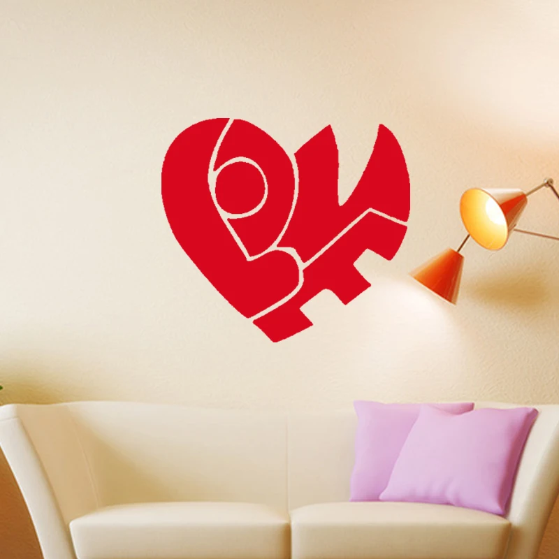 DIY Cute Cartoon Love Heart wall Sticker Vinyl Decal Art Deco bedroom
