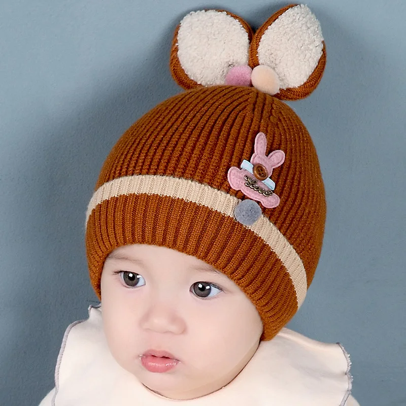 

Style Baby Hat Newborn Cute Winter Kids Baby Warm Hats Knitted Wool Hemming Accessories Kid Caps newborn baby hat lowest price