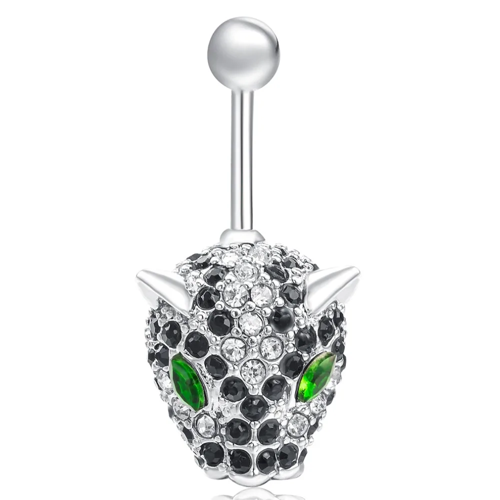 Deluxe Animal Surgical Steel Belly Button Piercings Medical Stainless Navel Piercing Wolf Ring Jewelry | Украшения и аксессуары