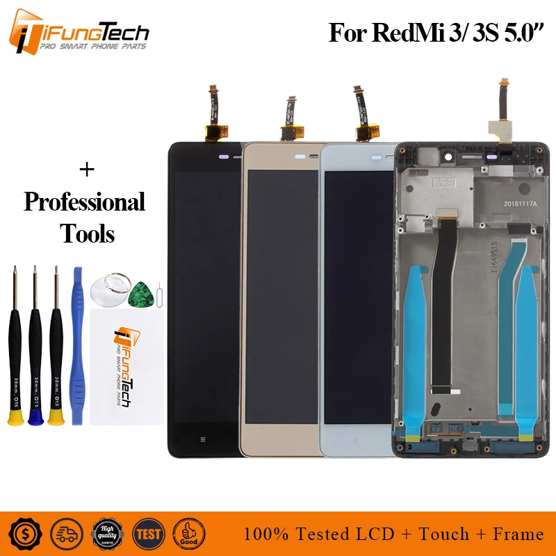 

100% Tested 5.0 Inch AAA Quality LCD For Xiaomi Redmi 3 Lcd Display Screen Replacement For Redmi 3 3S LCD Digitizer Assembly