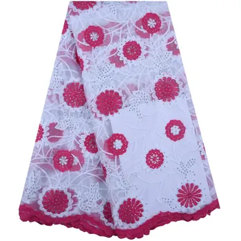 

Latest Milk Silk Lace Fabric High Quality French Mesh Lace Fabric Embroidered African Milk Silk Lace Fabric For Wedding SewF1593