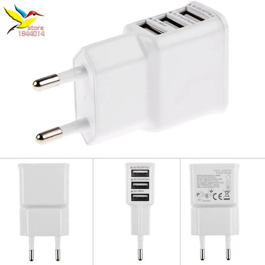 Plug da ue para Iphone Carregador de Parede 4s para Samsung Multi Dispositivo Charger 5 6 5s 7 Galaxy s5 Power Adapter Viagem 500 Pçs - Lote 5v 2a Usb 10 7 4S para Samsung Galaxy S5 Power