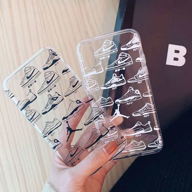 

Trend Brand The New Air Jordan Silicon Cover Case Phone Cases For iphone 8 7 6 6s Plus X XR Xs Max TPU Clear Soft Back Cover