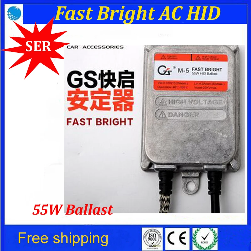 Fast Bright HID Ballast 55W Fast Start GS M 5 AC Slim Xenon HID BALLAST