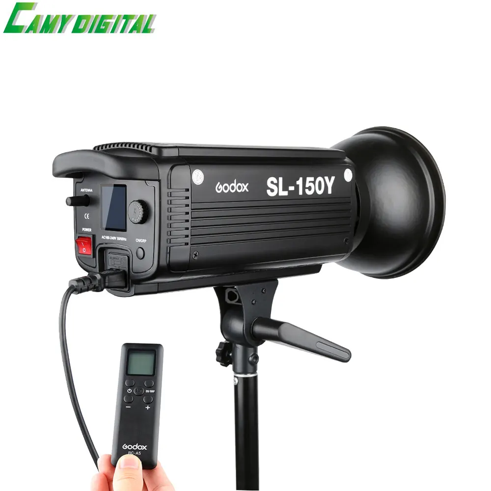 

Godox SL-150Y 150W 3300K CRI 93+ 16 Channels LED Studio Continous Video Light with Bowens Mount For DSLR Camera+Remote Control