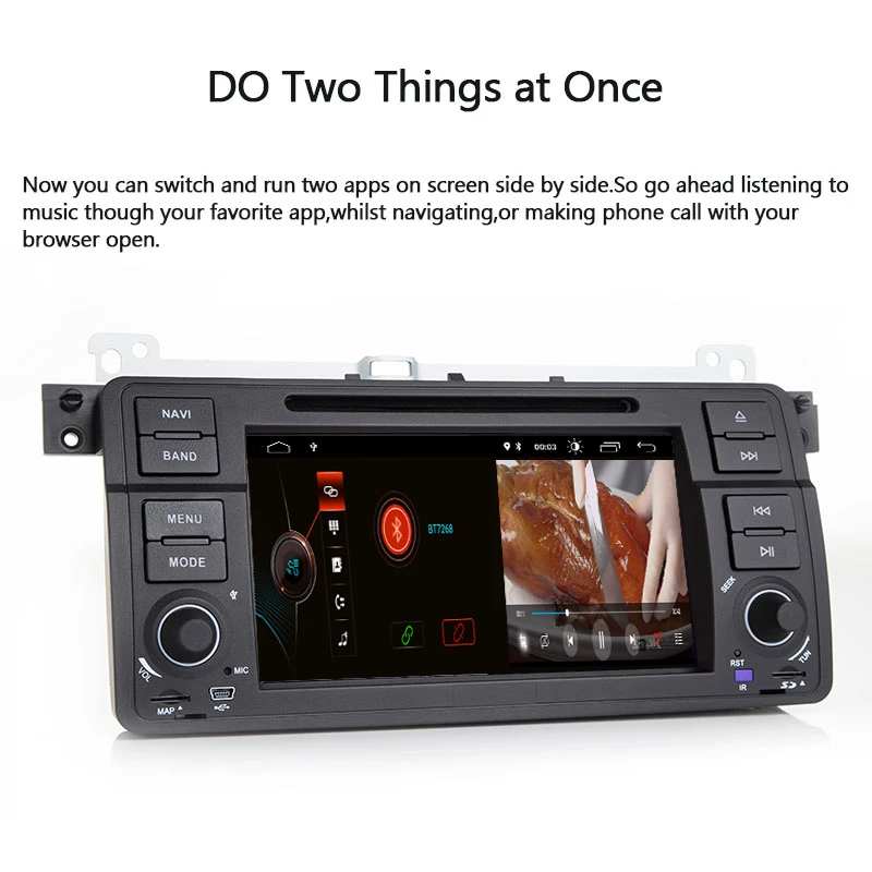 Flash Deal Xonrich AutoRadio 1 Din Android 9.0 Car DVD Player For BMW E46 Multimedia M3 318/320/325/330/335 Rover75 Coupe GPS Navigation4GB 2