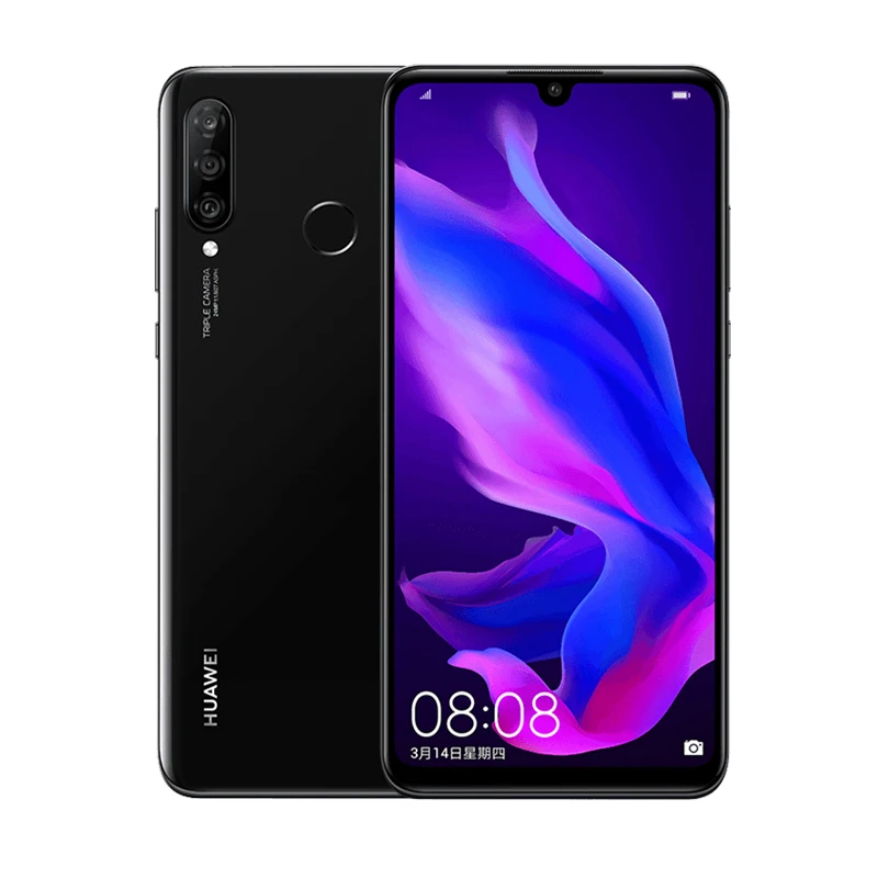Huawei nova 4e huawei p30 lite мобильный телефон 6 15 дюймов 3 задняя камера Kirin710 Octa Core face ID Android 9 0