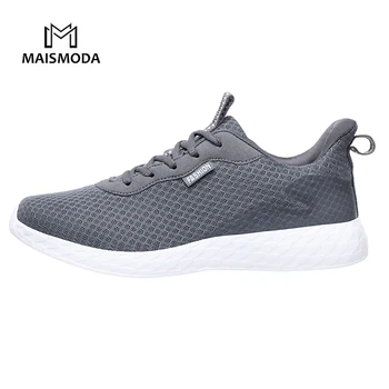 

MAISMODA Summer Men Running Shoes Cheap Mesh Breathable Comfortable Sneakers Lightweight Jogging Walking Plus size 48 YL573