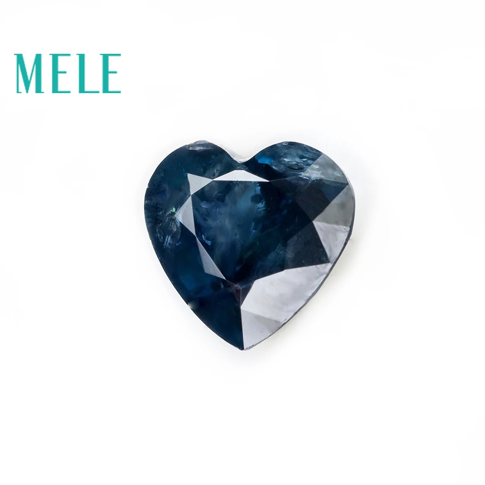 

Natural Blue Sapphire loose gemstone for jewelry making,5x5mm heart cut 0.55ct 1p fine jewelry DIY stones with High quality