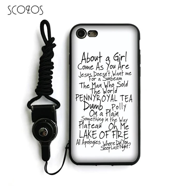 SCOZOS Nirvana цитаты текст Силиконовый ТПУ чехол для телефона IPhone X 5 5S Se 6 S 7 8 Plus # ka166 |
