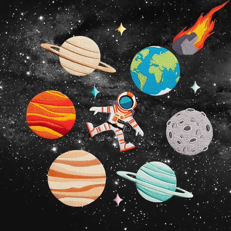

1pcs Fantasy Universe Creative Decorative Clothing Patches Embroidery Patches ironing on Hat Coat Dress Pants Accessories