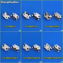 ChengHaoRan 10 шт. Micro USB разъем гнездо женский зарядный порт штекер питания, док-станции для Xiaomi Redmi 5 5A 5Plus Note 5 5A Pro