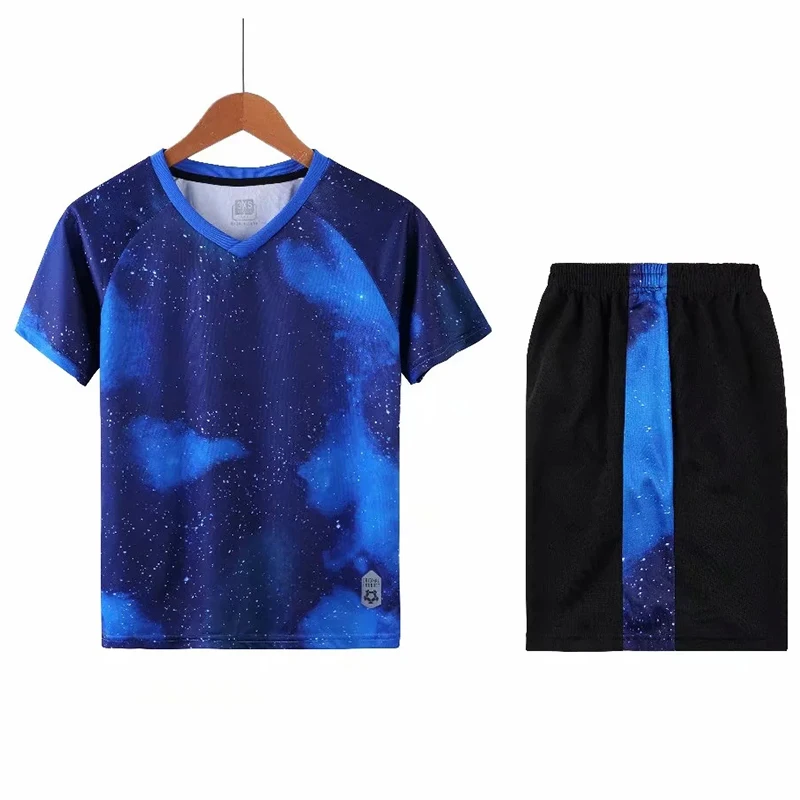 Новые детские трикотажная Футбольная форма Maillot De Foot Джерси под заказ футбол дети дышащие спортивный набор мальчик Футбольная форма