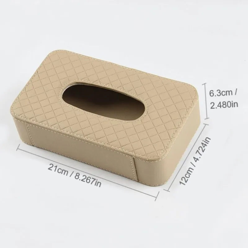 Best PU Leather Tissue Box Car Tissue Holder Sun Visor Hanging Napkin Storage Box for Auto Organizer Accessories