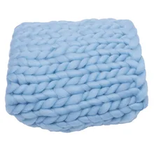 Мягкая вязаная шерстяная корзина теплая обертка для новорожденных реквизит для фотосессии одеяло gai