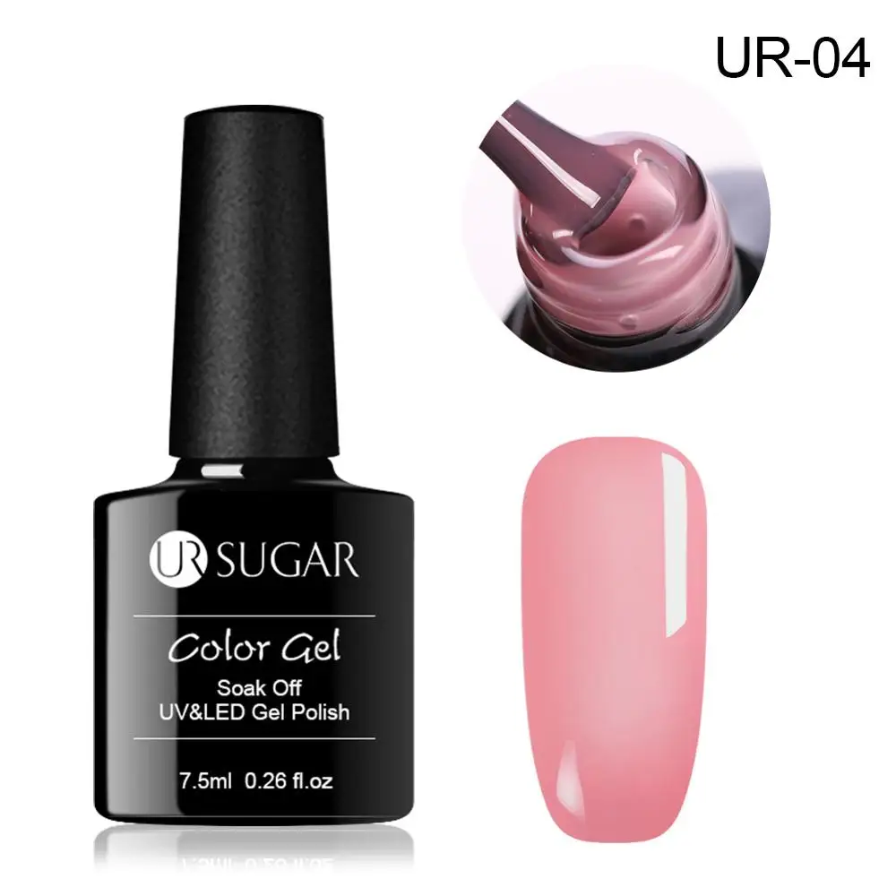 UR04 UR SUGAR 7,5 мл желе лак для ногтей УФ гель лак Декоративный Лак для ногтей замочить от маникюра матовое желе гель лак - Цвет: UR04