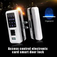 Electric Intelligent Electric Fingerprint Lock Keyless Smart Lock Glass Fingerprint Lock Touch Screen LCD Screen W/Keypad
