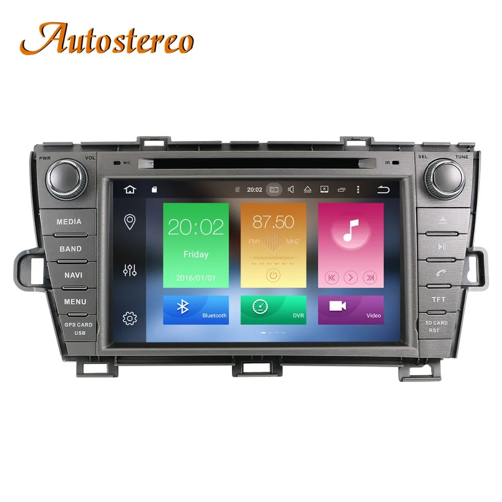 Discount Android 9 Car DVD Player GPS Navigation Stereo head unit for Toyota Prius 2009-2013 Car Radio tape recorder multimedia player 4G 3