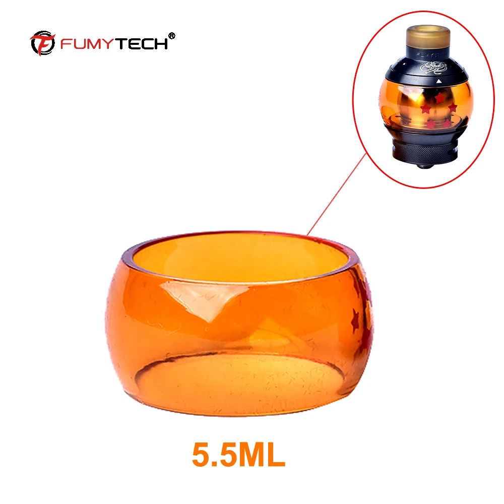 Стеклянная трубка Fumytech Dragon Ball V2 RTA Global Pyrex 5 мл для атомайзера сменный