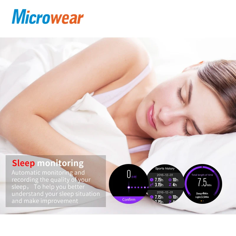 Microwear L1 sports smart watch for Android ios MTK2503 heart rate 2G Wifi Bluetooth call 0.2M Camera TF card