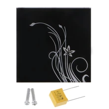 Smart Wall Light Switch White Crystal Glass Panel 1gang 2way Luxury Touch Switch AC110-265V 86mm*86mm Home Hotel