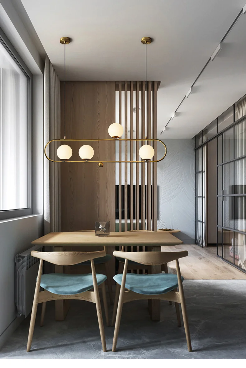 Industrial Style Art Swing Buckle Design Pendant Light Nordic Retro Glass Ball Restaurant Parlor Coffee Shop Light Fixtures