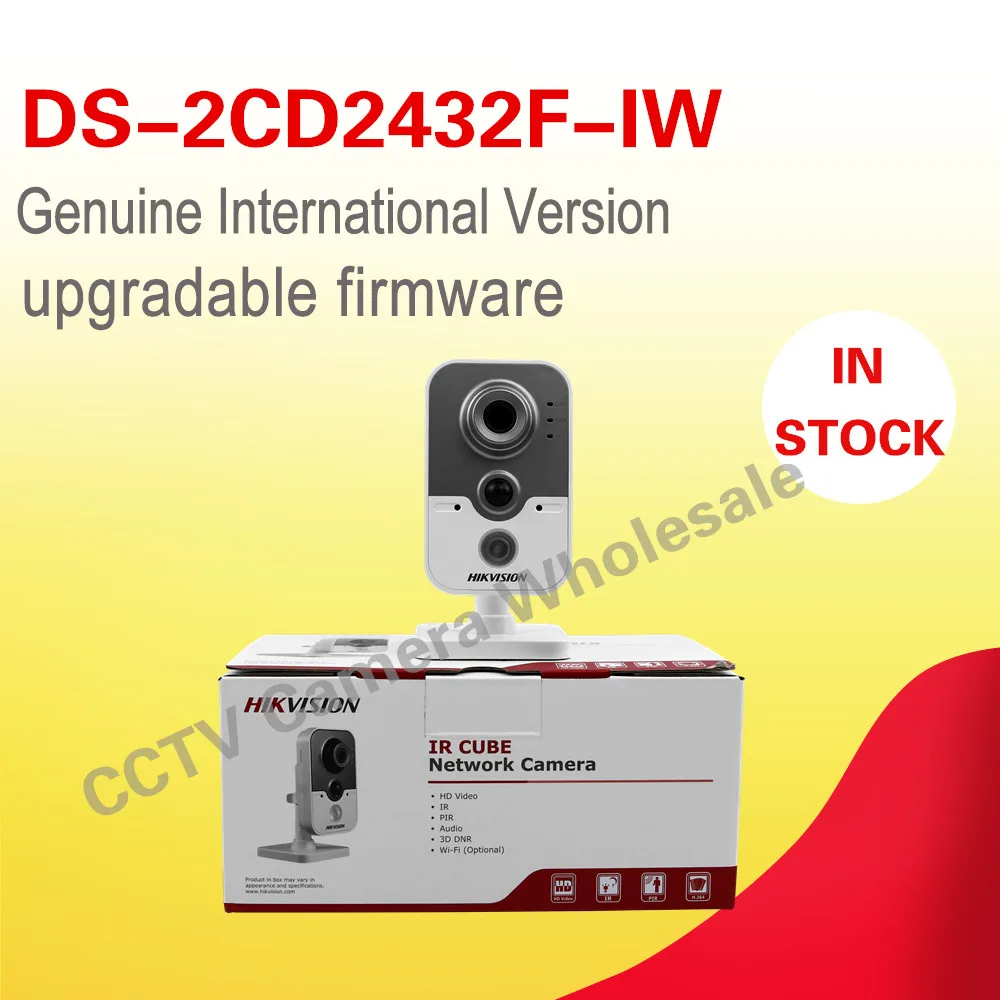 

In stock International version DS-2CD2432F-IW English version HD1080P mini wifi CCTV security camera SD card recording ip camera