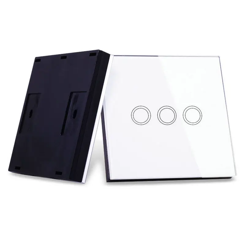 

eu standard remote switch wireless touch wall switch transmitter receiver rf 433mhz smart switch for led light home automation