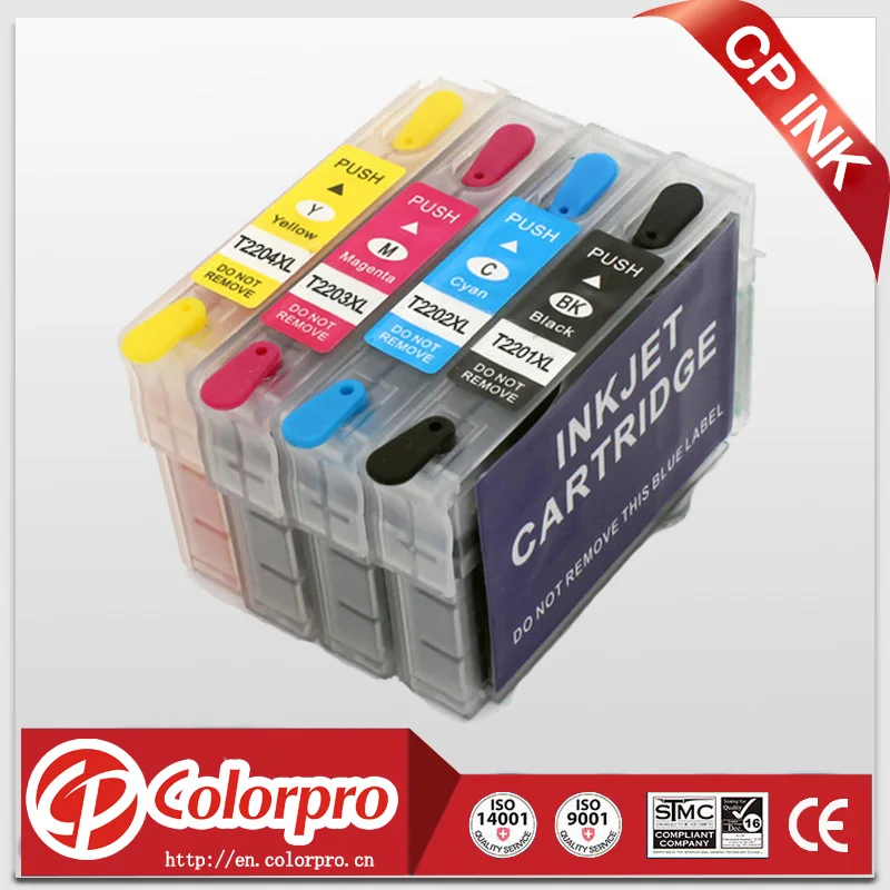 4PK T2201XL T2204XL edible ink cartridge for epson Expression XP 320,XP ...