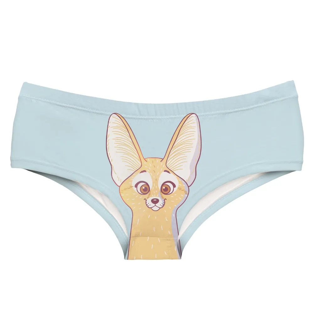 Женские трусики с забавным принтом LEIMOLIS FENNEC милые синие стринги пуш ап нижнее