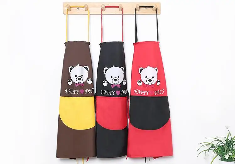 

1PC Adult Parental Restaurant Cooking Cartoon Fashionable Cotton Sleeveless Apron Cute Painting Multi-purpose Apron OK 0851