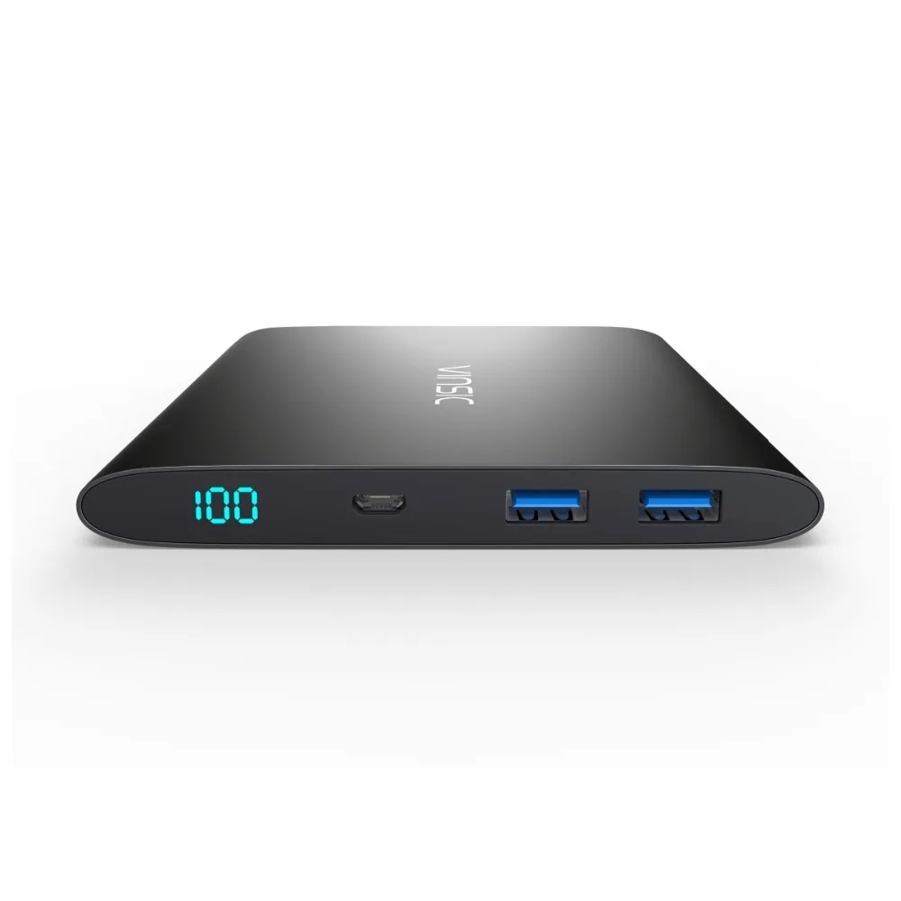 Vinsic Alien P2 20000mAh Power Bank Ultra Slim Dual 2.4A External Battery Portable Charger for iPhone,Samsung & More 4 Colors