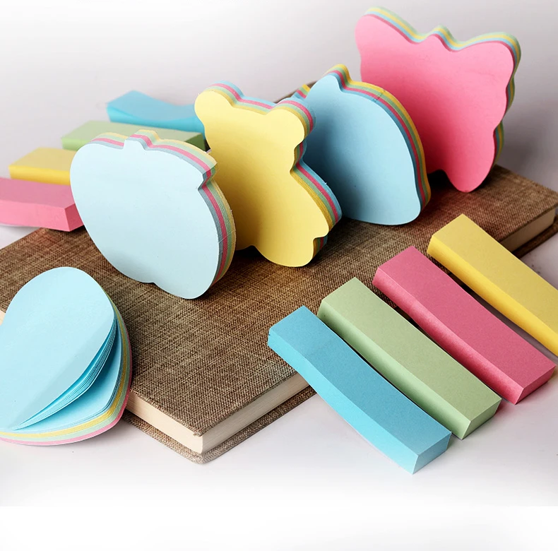 

500/1000/1500/3000pcs self-Adhesive notepad sticky notes, large and small notes