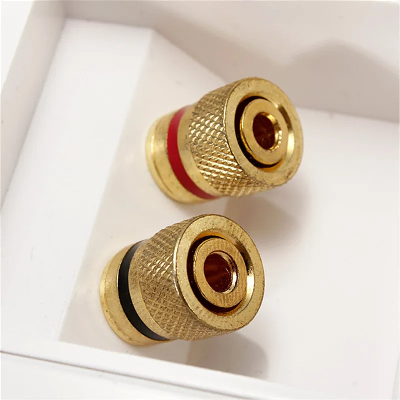 

KINCO Gold Plated 2 Binding Post Banana Plug Audio Jacks Wall Plate Panel Two Speakers Interface 86mm x 86mm