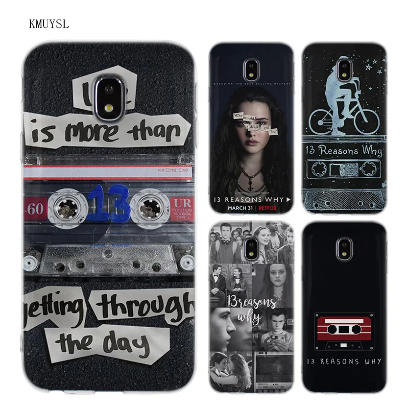 

KMUYSL 13 Thirteen Reasons Why TPU Transparent Soft Case Cover for Samsung Galaxy J5 J7 J3 2016 2017