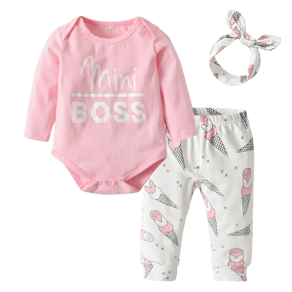Pants Happy Halloween Newborn Baby Boy Girl Clothes Long Sleeve Mummy Printed Romper Hats 3Pcs Outfits Set