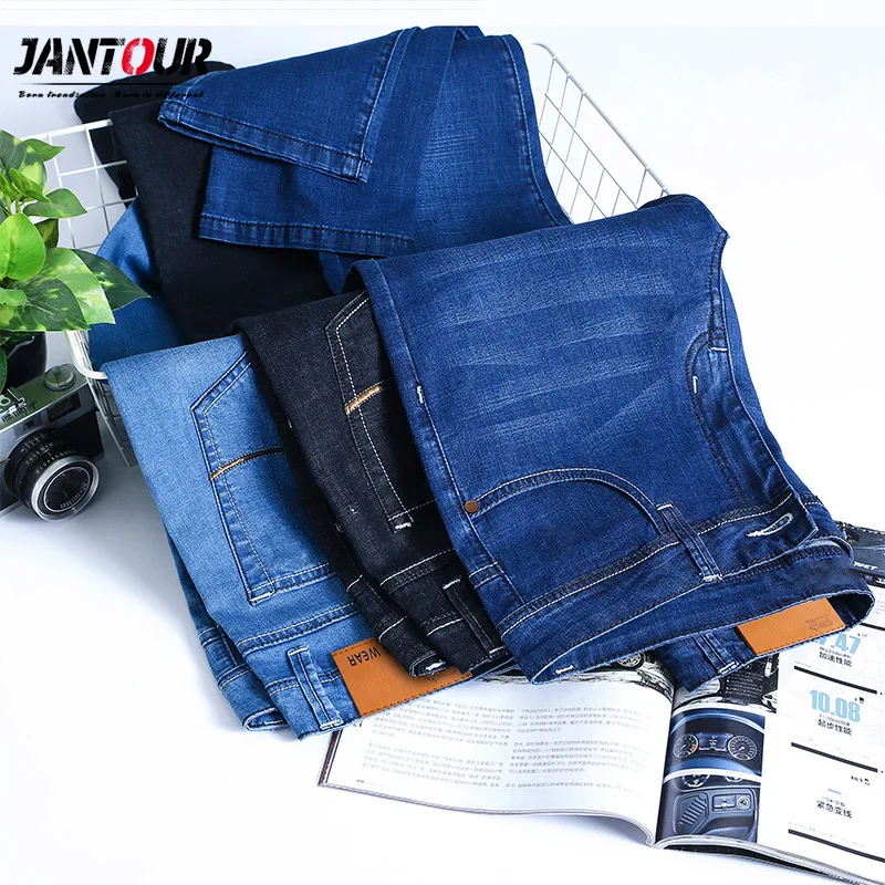 Jantour 2020 Весенние новые мужские повседневные тонкие летние джинсовые брюки