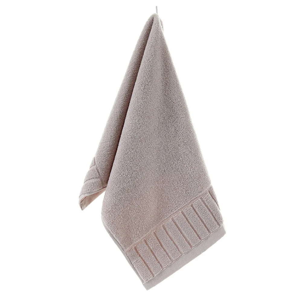 beige Хлопок твердое полотенце для лица пляжное полотенце для взрослых быстросохнущее мягкое толстое хорошо впитывающий антибактериальное домашнее полотенце 34*76 см - Цвет: beige