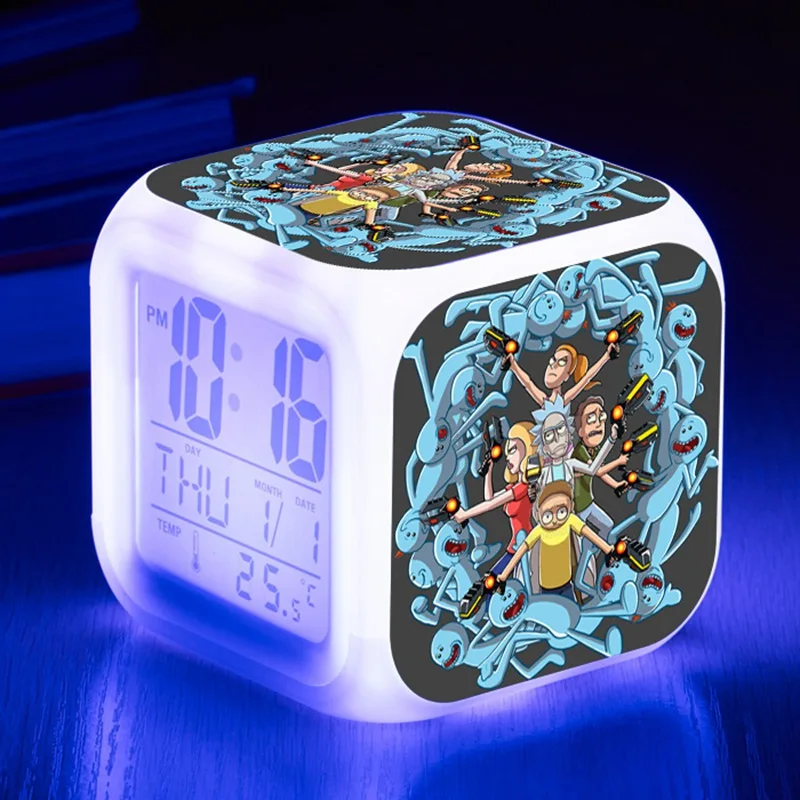 Rick and Morty Color Changing Digital Alarm Clock light ...