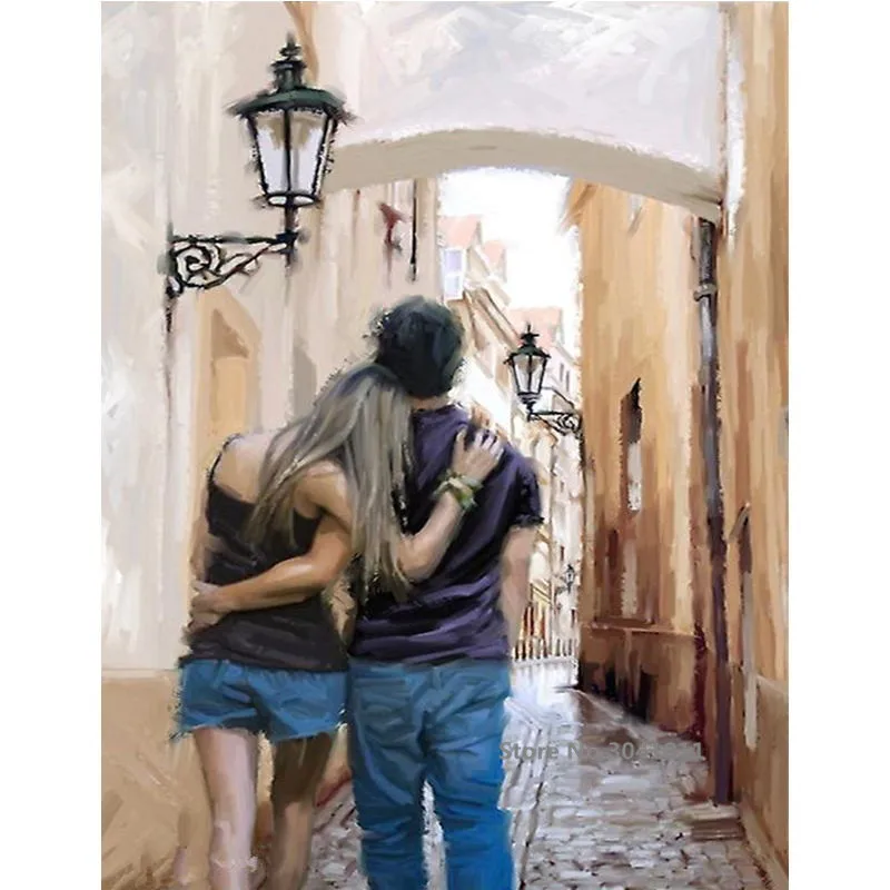 

DIY Framed Sweetheart DIY Oil Painting By Numbers Canvas Painting For Wedding Decoration Home Decor Drop Shipping RA3495