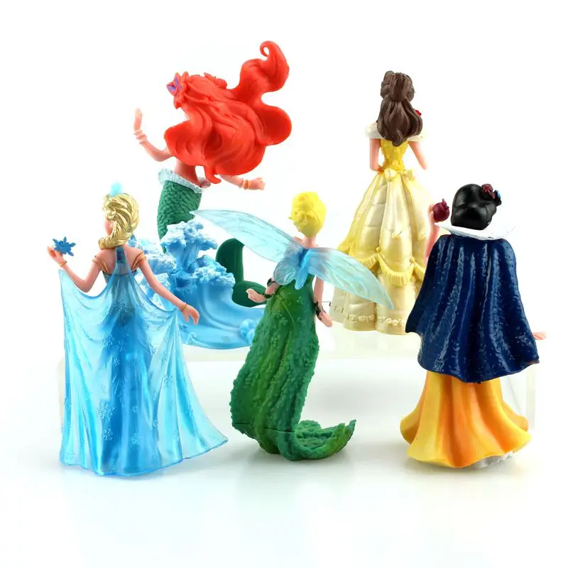 Disney 5Pcs/Set 10-12cm High Quality Pvc Action Figures Cute Cartoon Mini Princess Frozen Elsa Mermaid Toys Models Girls Gifts Disney 5Pcs/Set 10-12cm High Quality Pvc Action Figures Cute Cartoon Mini Princess Frozen Elsa Mermaid Toys Models Girls Gifts