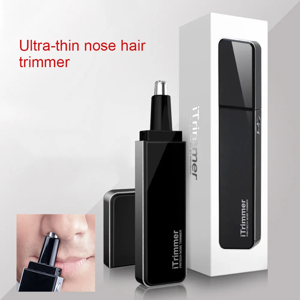

Dropshipping Nose Ear Hair Trimmer with LED Light Battery Powered Eyebrows Beard Hairs Clipper SMJ