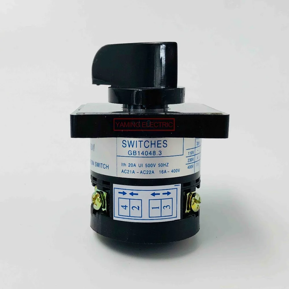 Yaming Electric 2 позиционный 1 4 контактный полюсный 500В 20А ручной поворотный Кулачковый