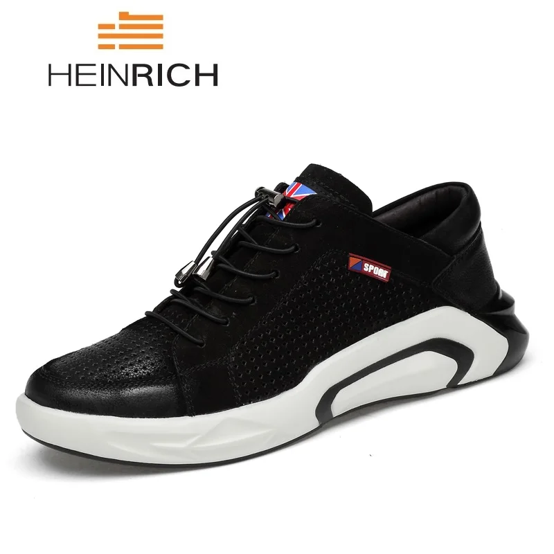 

HEINRICH Casual Shoes Men Breathable Autumn Summer Leather Shoes Brand Top Quality Superstar Sneakers Ultra Boost Footwear