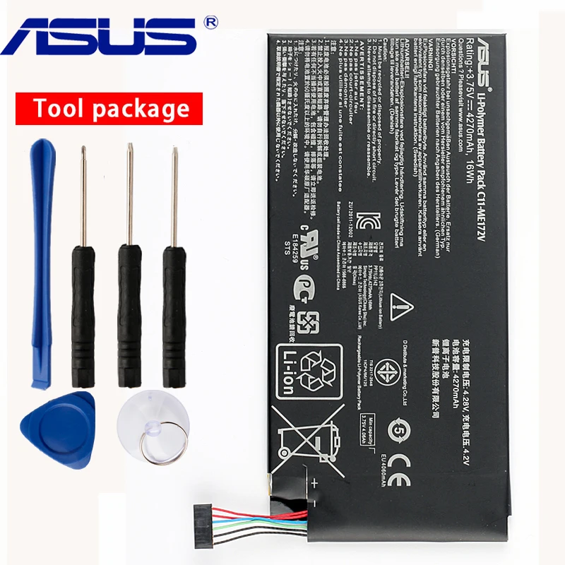 

Original ASUS C11-ME172V Tablet PC Battery For ASUS MeMoPad K0W K004 Fonepad ME371MG ME371 ME172V 4270mAh